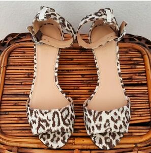 J Crew Laila Ankle Strap Wedge Sandals Size 7